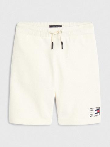 Fiú Tommy Hilfiger Natural-Dye Rövidnadrág Fehér | HU 2186YXF